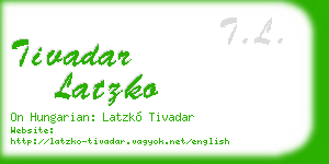 tivadar latzko business card