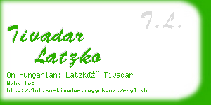 tivadar latzko business card